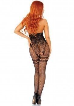 Bodystocking a rete senza coppe - immagine 3