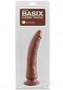 Dildo Slim Basix 7 pollici con ventosa - immagine 3