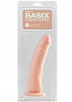 Dildo Slim Basix 7 pollici con ventosa - immagine 5