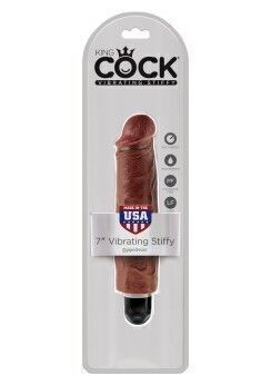 King Cock Brown 7 Inch Vibratore Stiffy - immagine 3