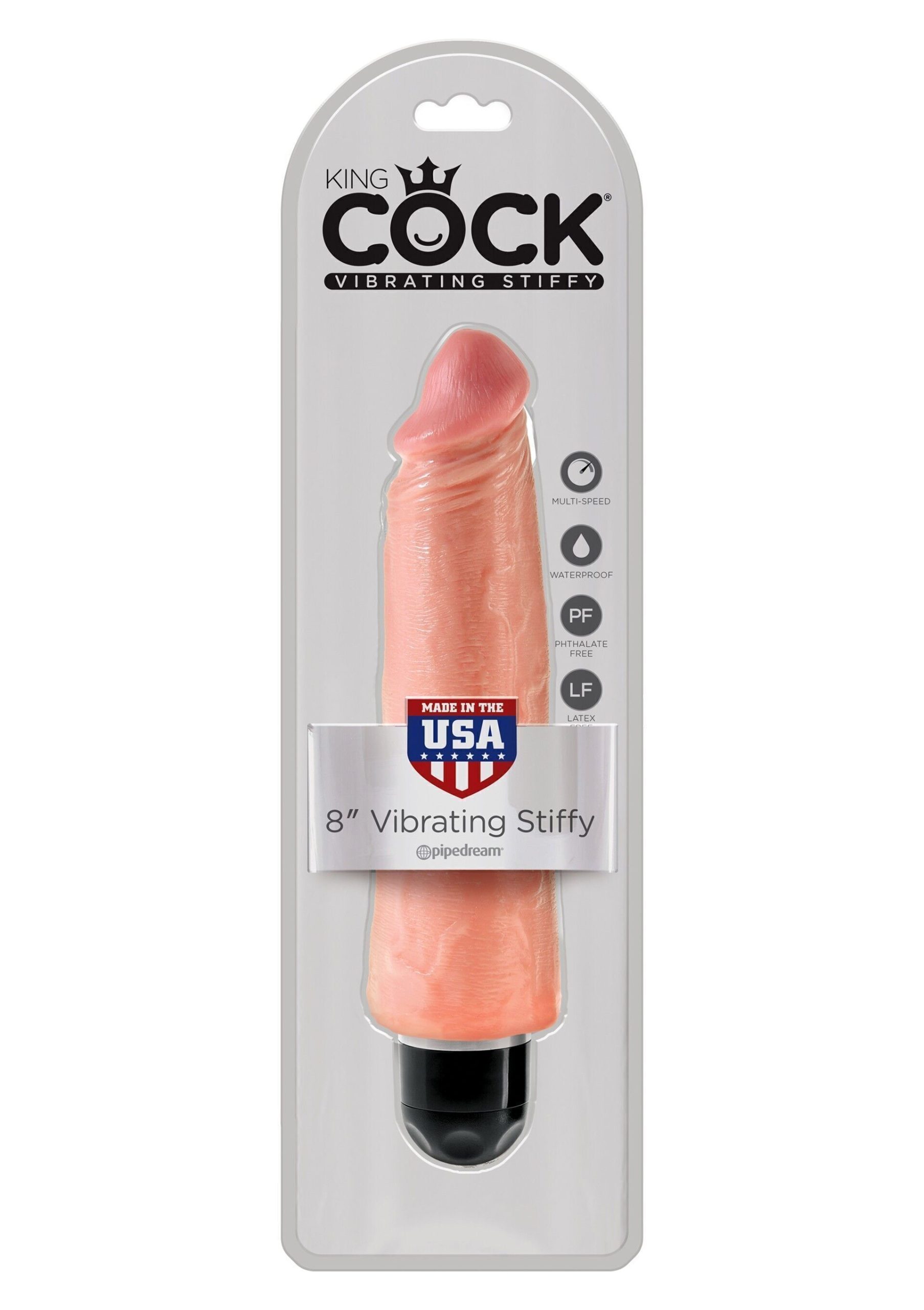 King Cock 8 pollici Vibrating Stiffy - immagine 3